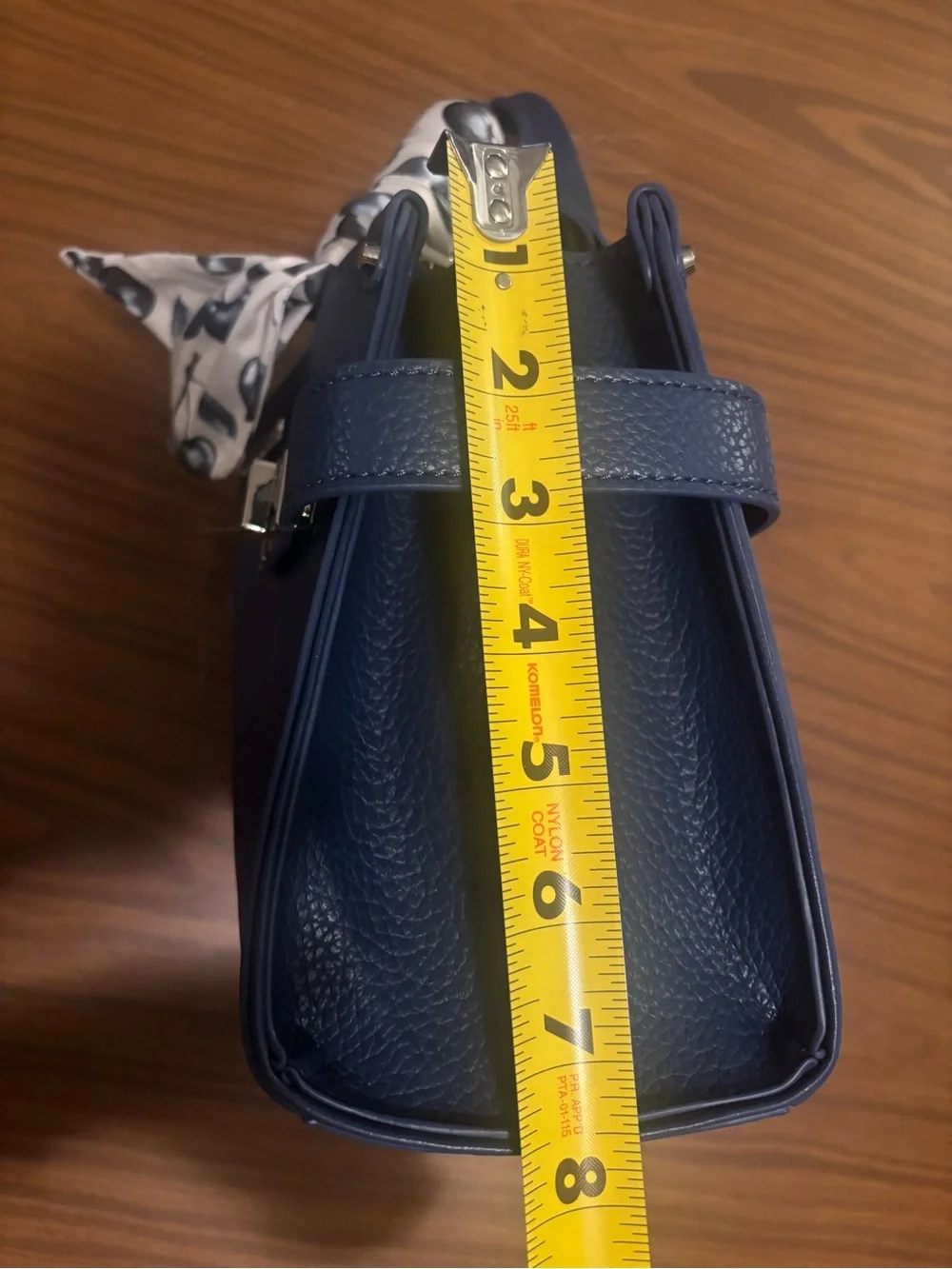 NWT - Steve Madden - Navy Pebbled Leather Top-Handle Bag
